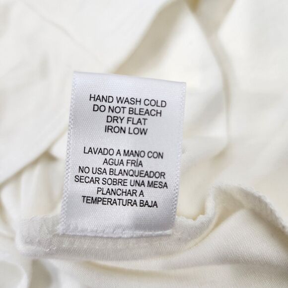 Love Tree Womens Bodysuit Size Medium Ivory Ruched Puff Long Sleeve Mock Neck - Picture 10 of 10